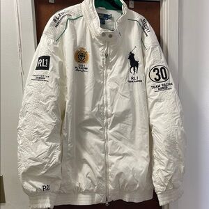 Polo by Ralph Lauren White Team Racing Jacket p-wing bear snowbeach